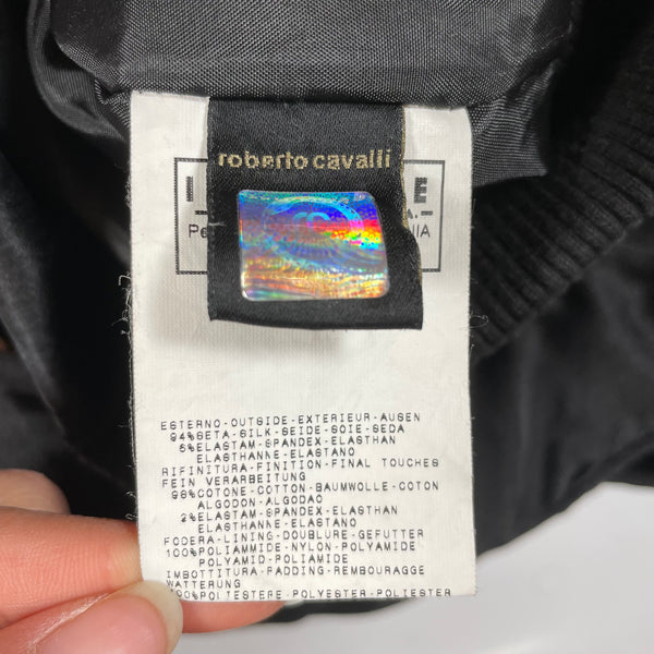 1990s Roberto Cavalli bondage bomber jacket