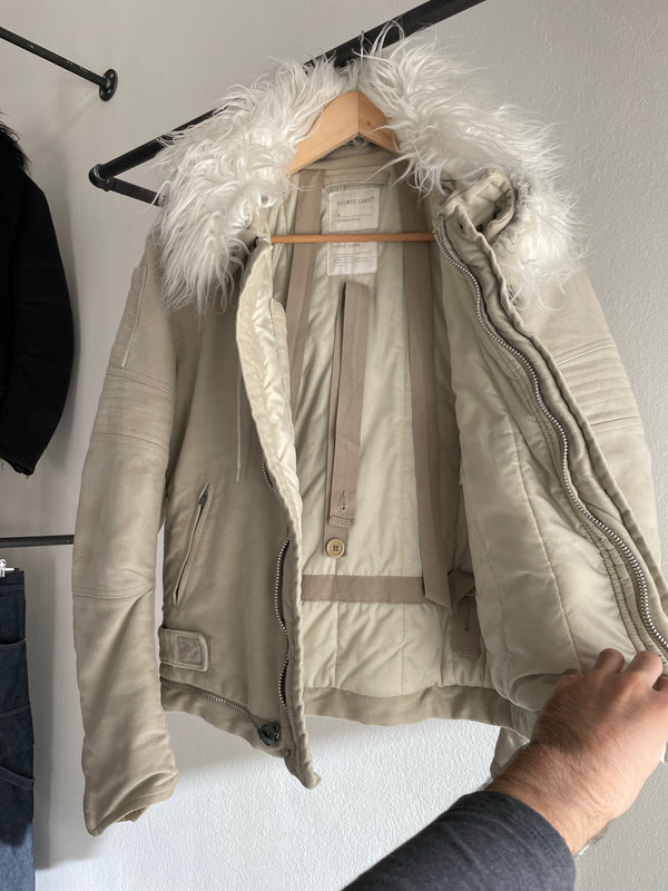 Aw1999 Helmut Lang “Séance the travail” moleskin Astro biker jacket