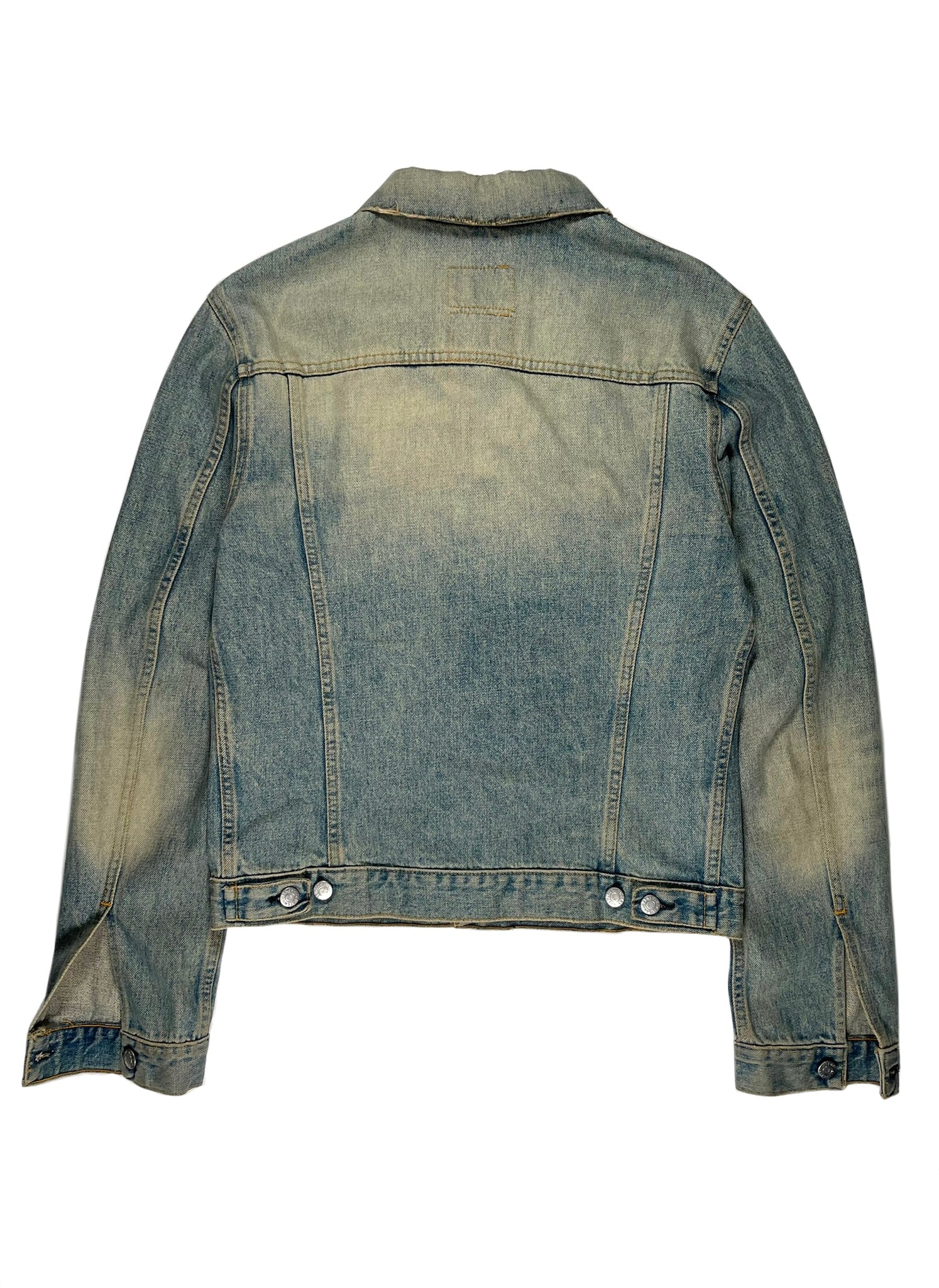 Helmut Lang 2002 Vintage Sanded Broken Denim 2 Slash Pocket Jacket – ENDYMA