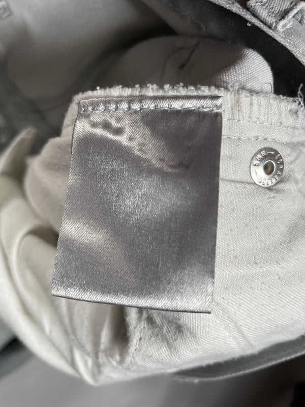 2000s Dior Homme silver coated denim
