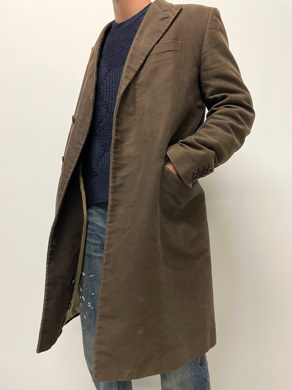 AW1996 Helmut Lang double breasted moleskin coat