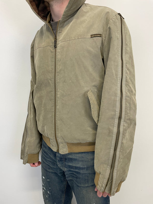 AW2003 Dolce & Gabbana zip sleeve bomber jacket