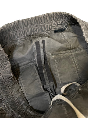 2000s Rick Owens dust grey creatch cargo pants