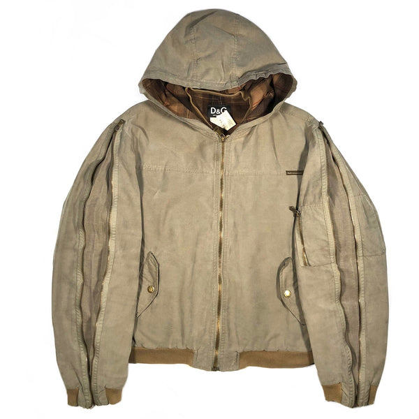 AW2003 Dolce & Gabbana zip sleeve bomber jacket