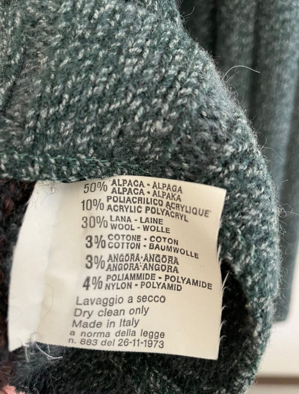 1980’s Dolce & Gabbana alpaca wool patchwork cardigan