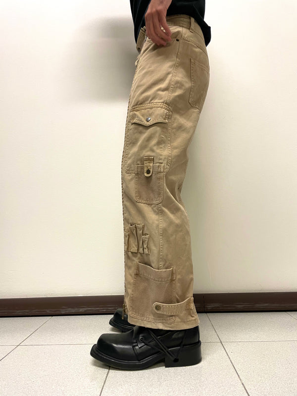 2004 Dolce & Gabbana full zipper cargo multi pockets pants