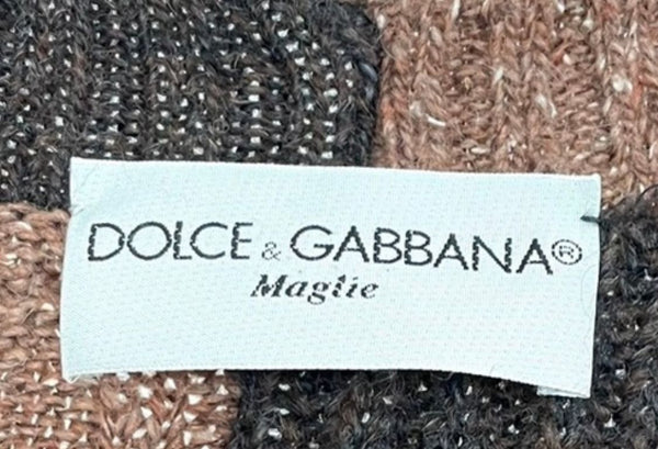 1980’s Dolce & Gabbana alpaca wool patchwork cardigan