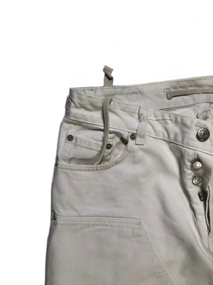 1999 Helmut Lang double knee carpenter ice white pants