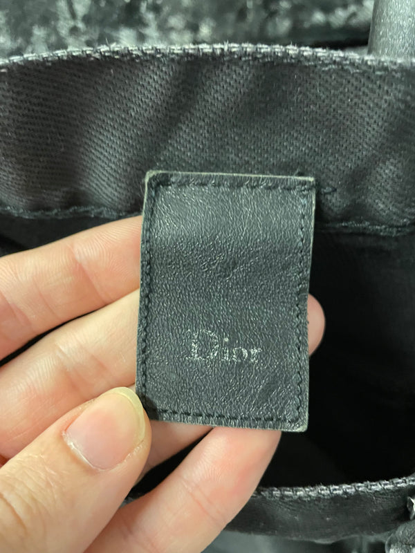 2000s Dior Homme black distressed jeans