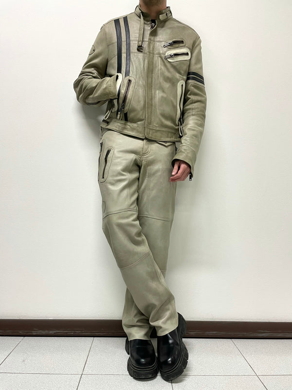 2000s Dolce & Gabbana leather biker pants