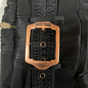 1990s Roberto Cavalli bondage bomber jacket