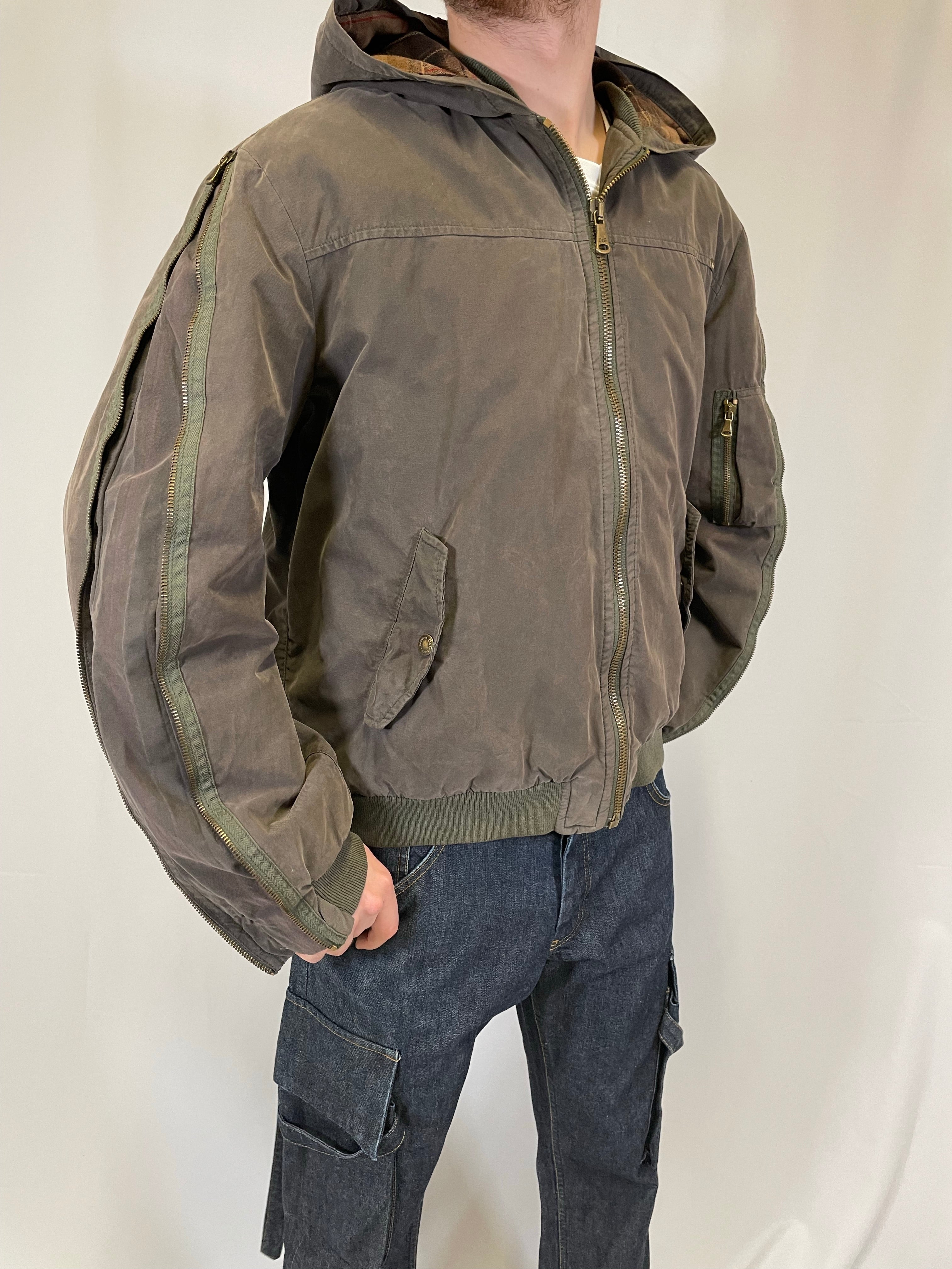 2000s Dolce & Gabbana zip sleeves bomber jacket