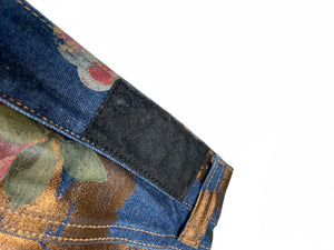 SS2001 Gucci by Tom Ford floral jeans