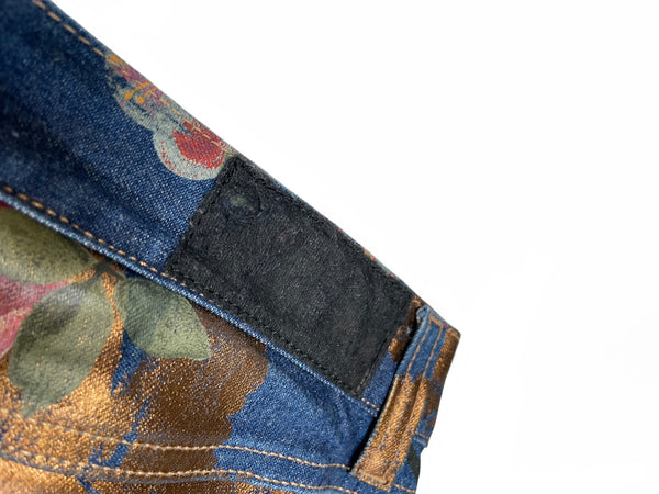 SS2001 Gucci by Tom Ford floral jeans