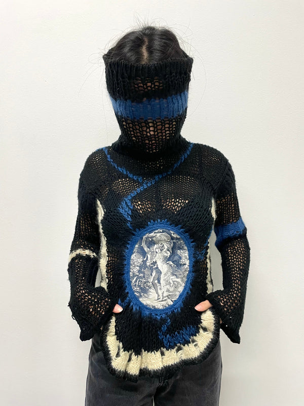 AW2007 Jean Paul Gaultier crochet knit with mask
