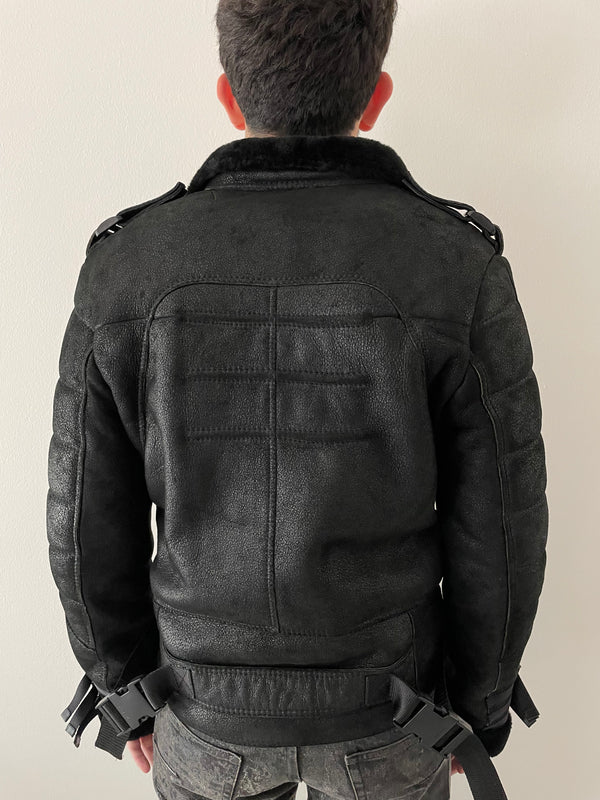 AW2007 Dior × Hedi Slimane "Navigate" shearling leather  jacket