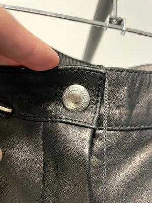 AW2003 Dolce & Gabbana leather bondage biker pants