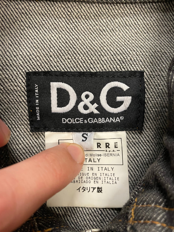 Dolce & Gabbana zipper shredder denim jacket