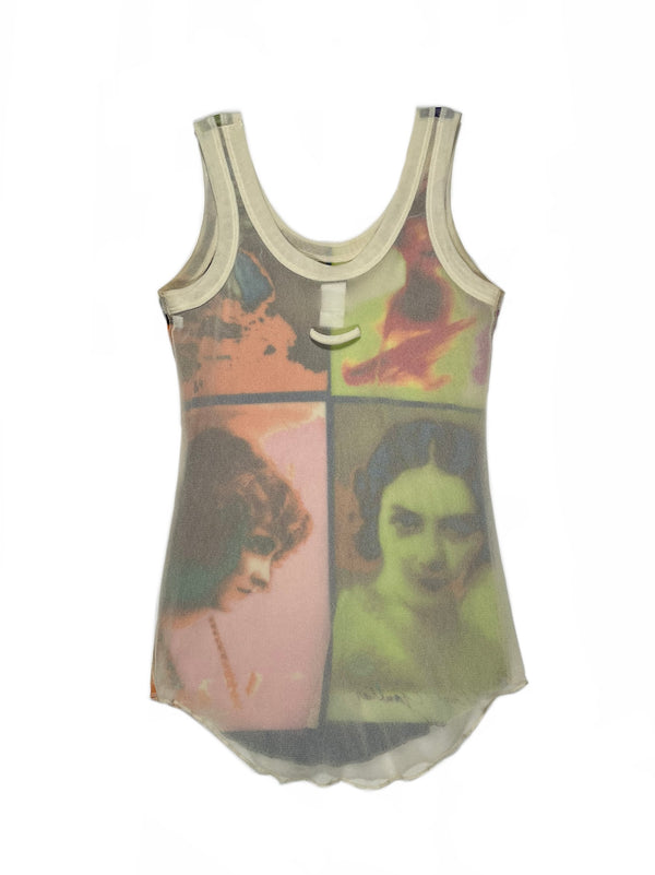 Jean Paul Gaultier faces mesh tank