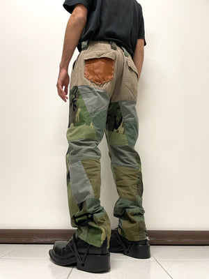 2000s Dolce & Gabbana Hybrid Military patchwork pants