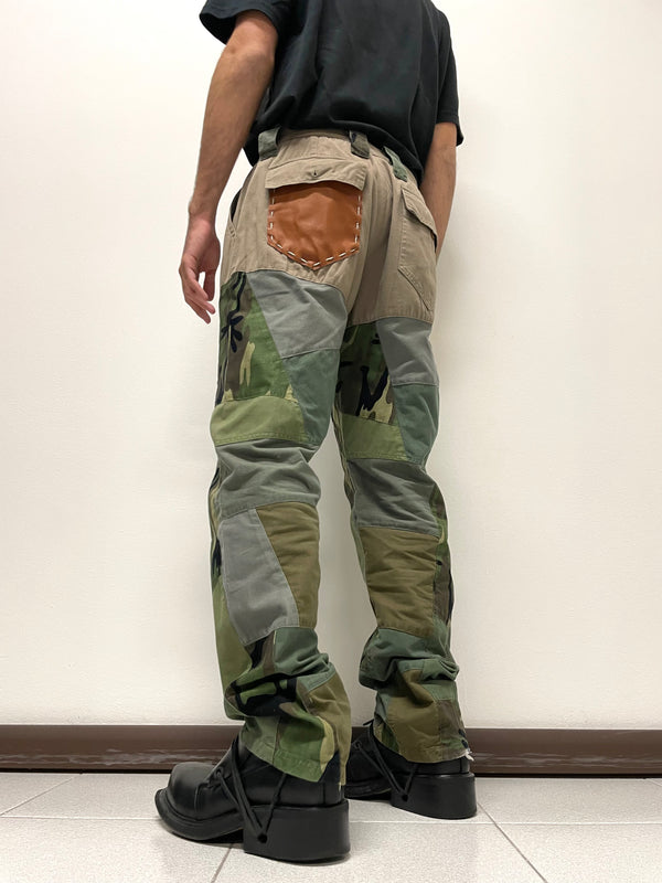 2000s Dolce & Gabbana Hybrid Military patchwork pants