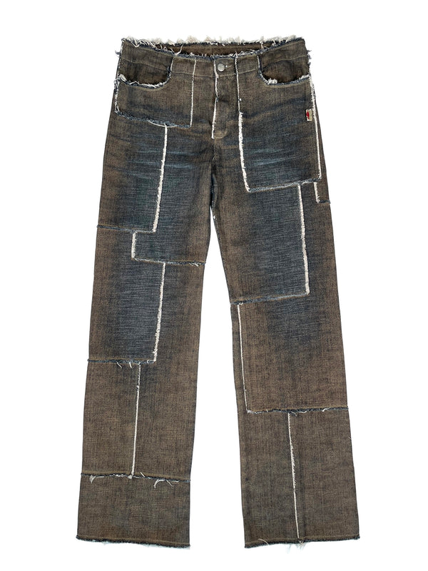 1990s Jean Paul Gaultier patchwork jeans