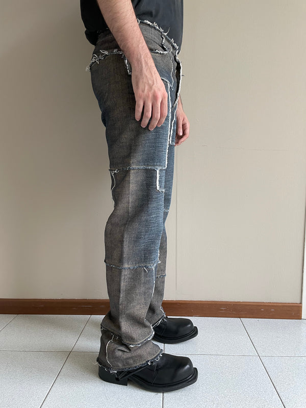 1990s Jean Paul Gaultier patchwork jeans