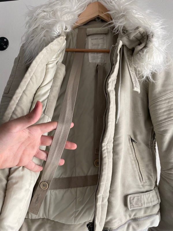 Aw1999 Helmut Lang “Séance the travail” moleskin Astro biker jacket