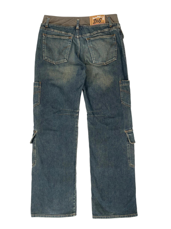 AW2005 Dolce & Gabbana double waisted cargo pants