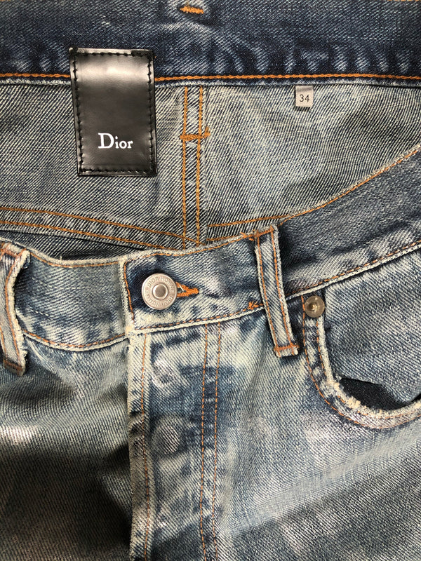 SS2008 Dior “think fast” waxed Denim
