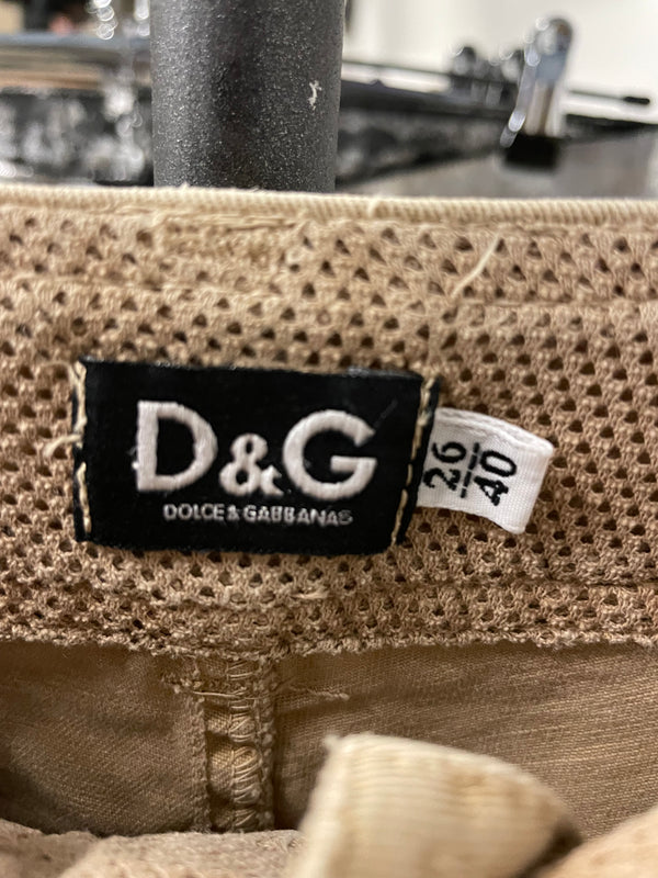 2004 Dolce & Gabbana full zipper cargo multi pockets pants