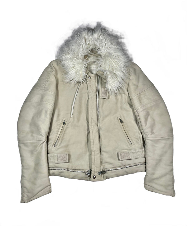 Aw1999 Helmut Lang “Séance the travail” moleskin Astro biker jacket