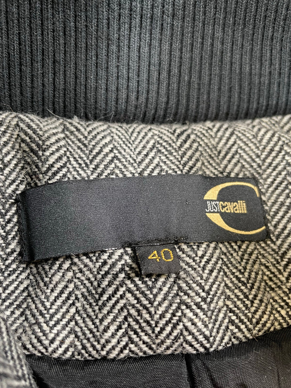 1990s Roberto Cavalli bondage cargo bomber jacket