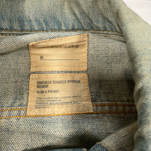 Helmut lang vintage sanded broken denim