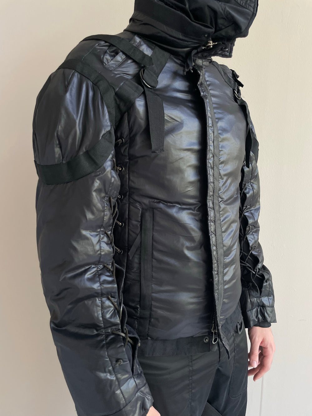 Marithe Francois Girbaud bondage parachute jacket