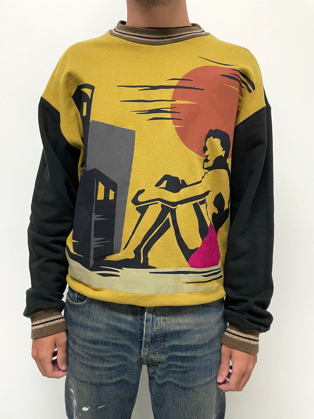 SS2014 Prada abstract Hawaiian crewneck