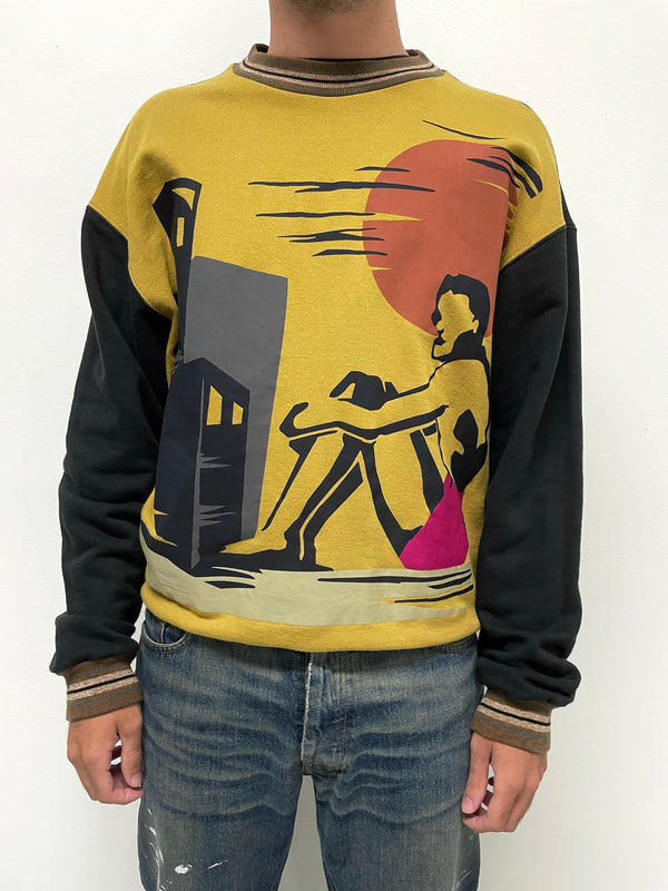 SS2014 Prada abstract Hawaiian crewneck