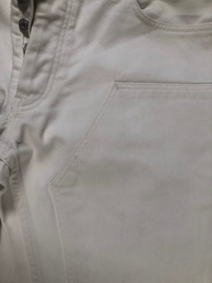 1999 Helmut Lang double knee carpenter ice white pants