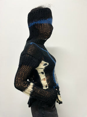 AW2007 Jean Paul Gaultier crochet knit with mask