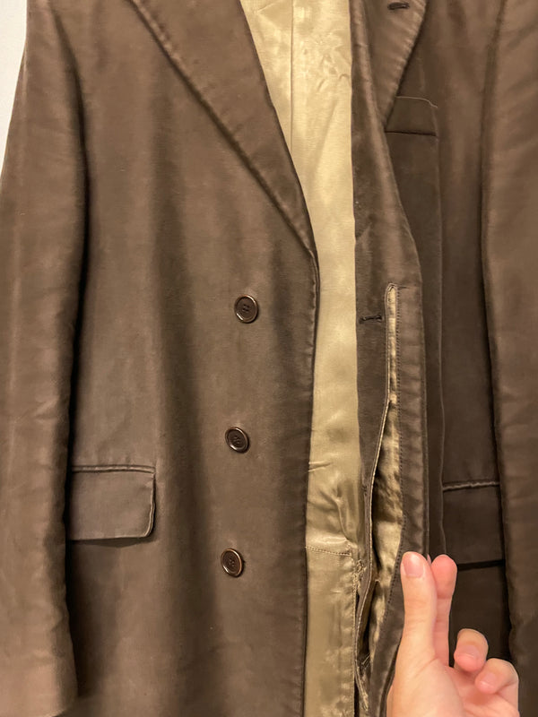 AW1996 Helmut Lang double breasted moleskin coat