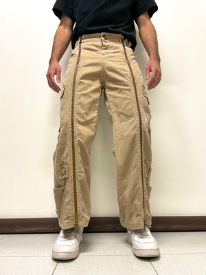 2004 Dolce & Gabbana full zipper cargo multi pockets pants