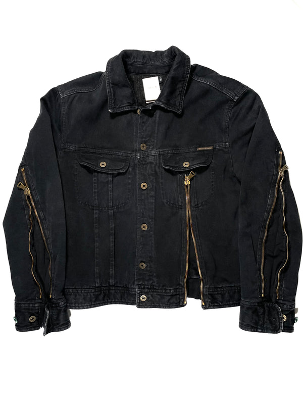 AW2003 back zip cotton bomber jacket