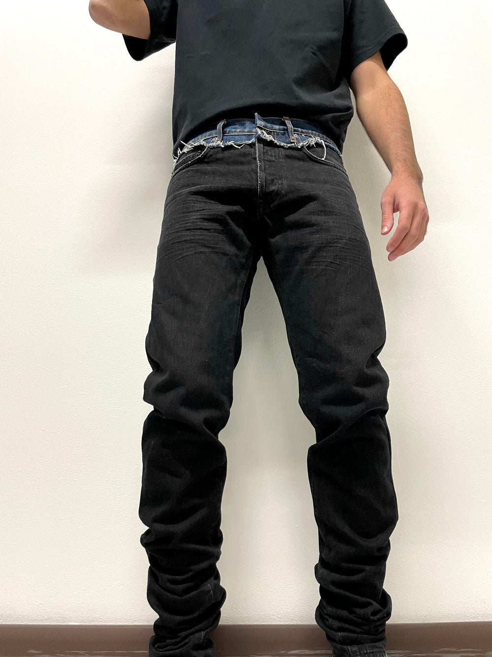2006 Dior Homme cummerbund jeans
