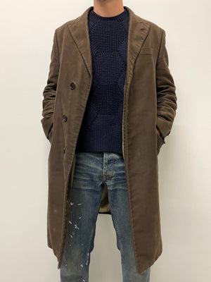 AW1996 Helmut Lang double breasted moleskin coat
