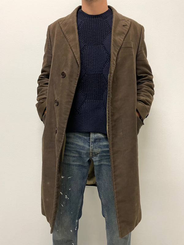 AW1996 Helmut Lang double breasted moleskin coat