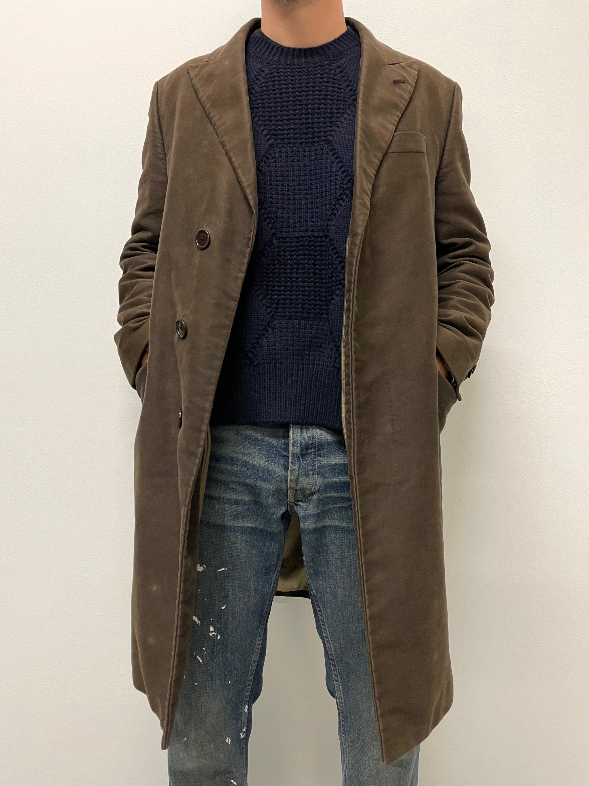 AW1996 Helmut Lang double breasted moleskin coat – elevated AW1996 Helmut Lang double breasted moleskin coat – elevated
