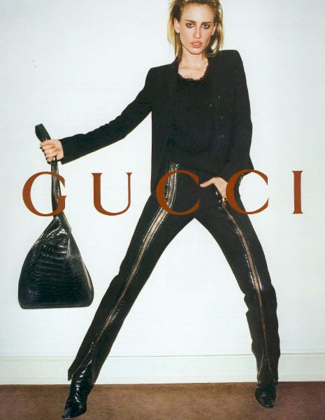 FW2001 Gucci by Tom Ford zipper runway leather pants