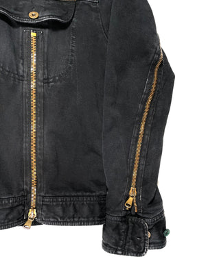 AW2003 back zip cotton bomber jacket