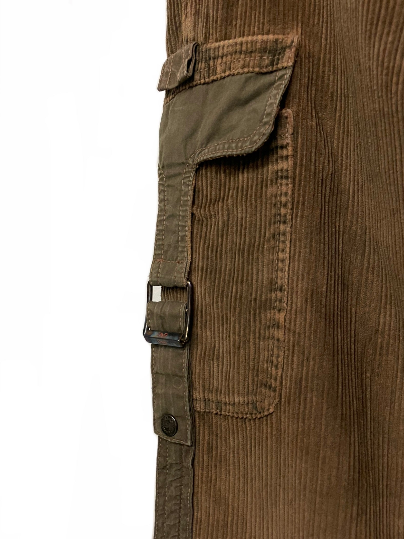 00s dolce&gabbana corduroy damaged pants Dolce&gabbana vintage 