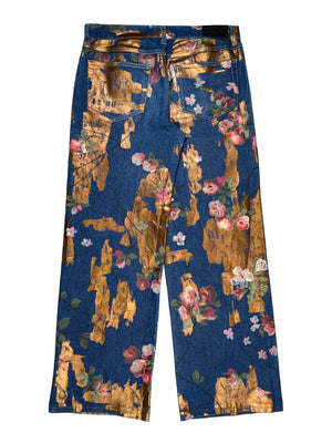 SS2001 Gucci by Tom Ford floral jeans
